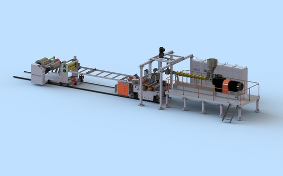 Máquina de fabricação de folhas de PLA PLA termoformando linha de extrusão de folhas de três camadas personalizada
