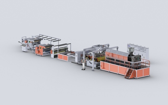 comprar Linha de extrusão de filme de tecido composto de TPU de parafuso único 500 kg/h online manufacture