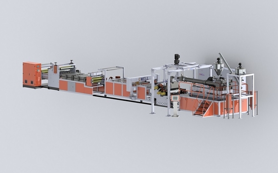 comprar Máquina de produção de extrusores de folhas de plástico PET de parafuso duplo, de alta capacidade online manufacture