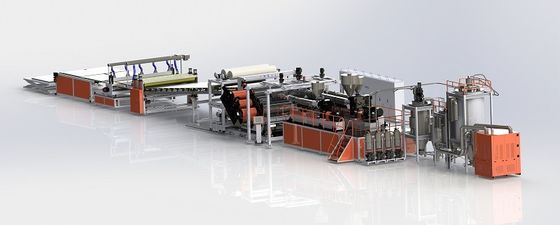 comprar Linha de extrusão de folhas PC/PMMA de alta transparência com largura 600-1220 mm e espessura 0,125-3 mm para aplicações ópticas online manufacture