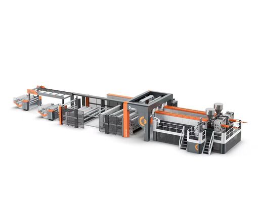 comprar Linha de extrusão de filme solar EVA de 2600 mm de largura com 300-700 kg/h de saída e 16 m/s de velocidade máxima da linha para encapsulamento de painéis solares online manufacture
