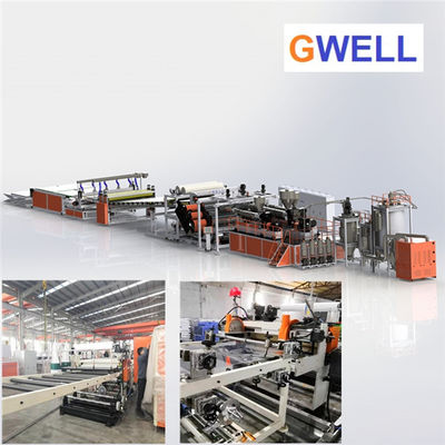 comprar Linha de extrusão de folha PMMA de alta transparência de 1-10 mm 600 - 800 kg/h com unidade de revestimento anti-gravura UV on-line online manufacture